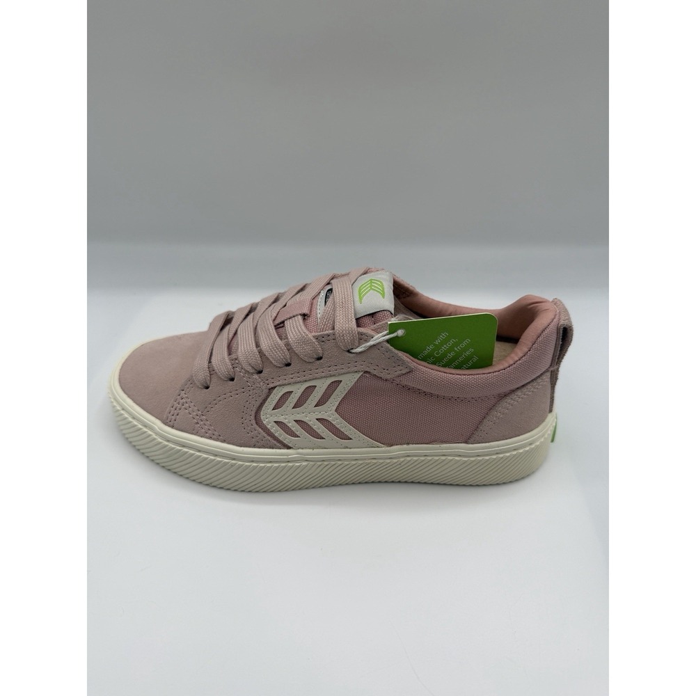 Cariuma Catiba Pro Low Sneakers,Women's 5,EU 35,Rose Suede/Canvas,Ivory,NEW-DEFS